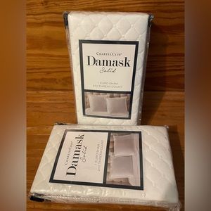 Damask Euro Shams. NWT.